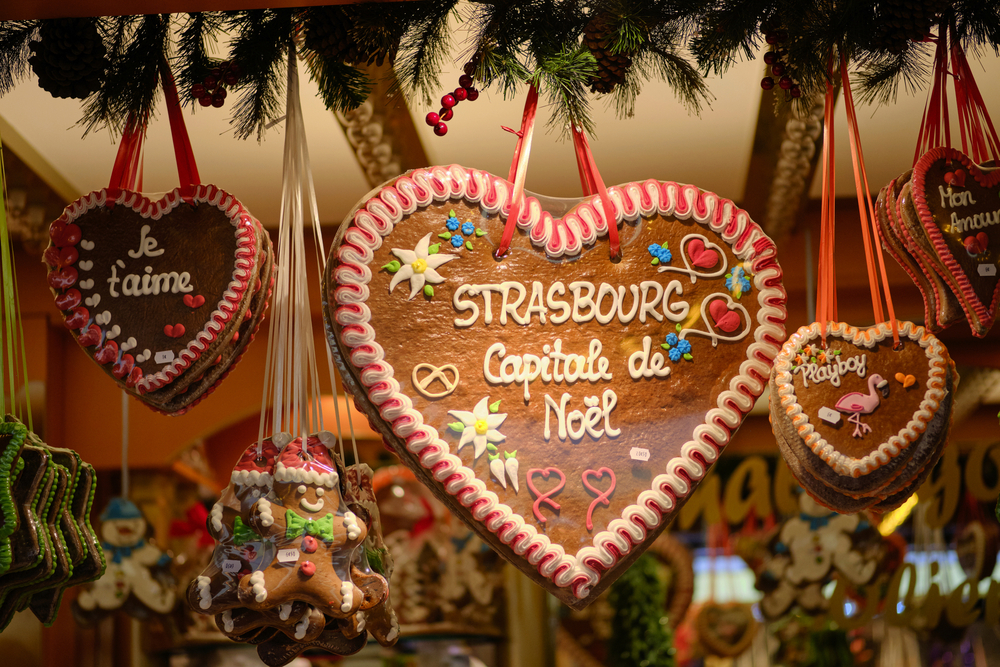 Lebkuchenherz auf dem Straßburger Weihnachtsmarkt