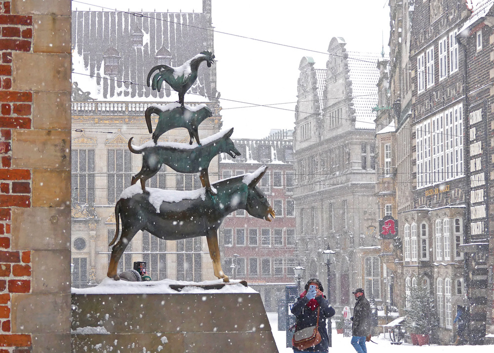 Bremen Winter Bremer Stadtmusikanten