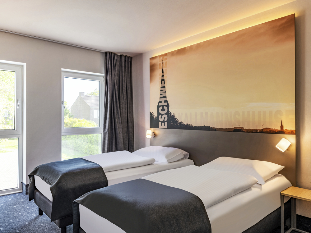 Doppelzimmer mit Einzelbetten im B&B Hotel Eschweiler