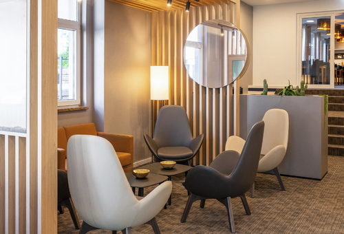 Lobby des B&B Hotel Eschweiler